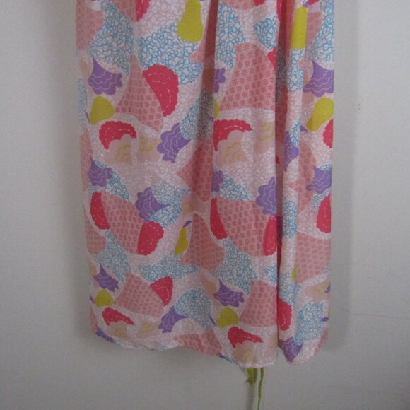 America & Beyond Mixed Floral Maxi Dress Large Cutout Flowy - Picture 4 of 6